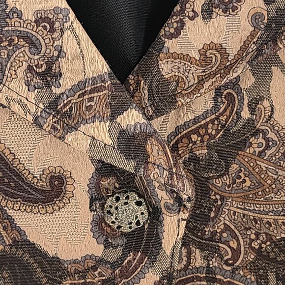 WAH Maker True West Paisley Women’s Vest Arizona Brown Tan XL Polyester - Picture 5 of 14